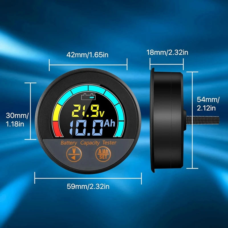 ABSU – testeur de batterie étanche IP67, 10-100V, avec Shunt 100A, moniteur de capacité d'économie d'énergie V/A/Soc/Ah pour Lithium, Lifepo4