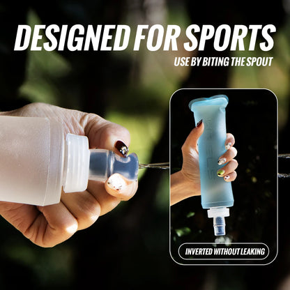 WRELS 250ml 500ml flacon souple pliant bouteille d'eau pliable TPU sans BPA Sport de plein air sac d'eau Portable course Camping