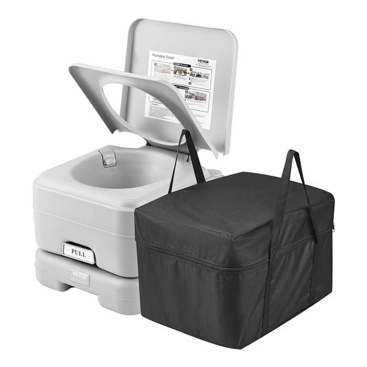 SucceBuy Toilettes portables pour camping-car avec réservoir de déchets de 3,2/5,3 gal, toilettes de voyage sans odeur à bouton-poussoir pour voiture de camping