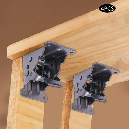 Charnières de pied de Table pliantes noires, 4 pièces, charnière pliable de Table, Support d'extension autobloquant pour Table pour feuilles de Table pliantes