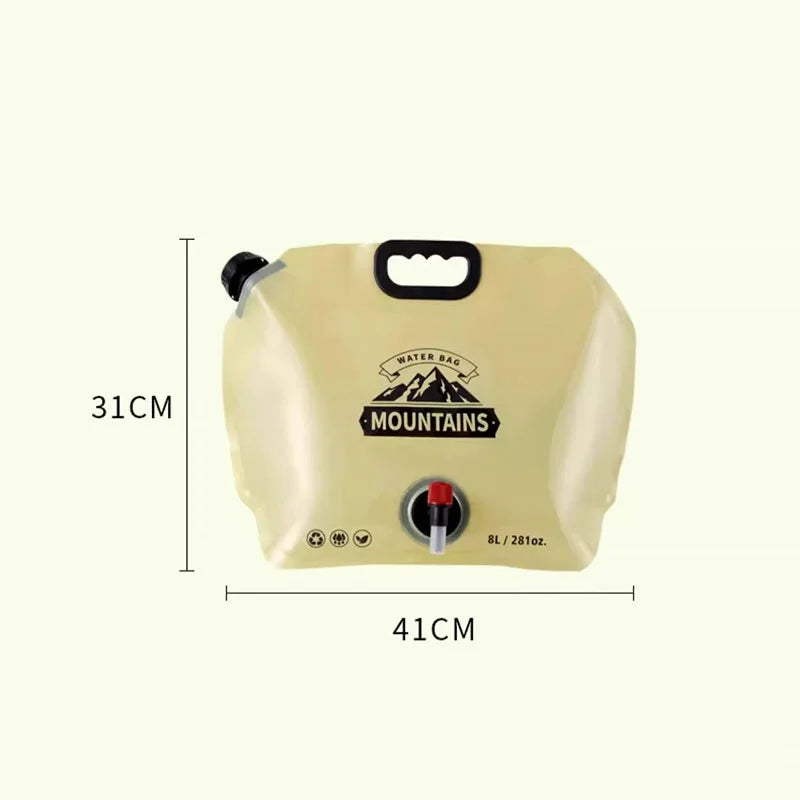 Bidon pliant eau pliable 8L conteneur sac d'eau bouteille pliable seau d'eau pliant YYSD04