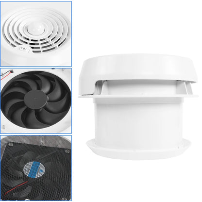 TYCRUCTWIETS-Ventilateur de Ventilation Silencieux avec LED, 12V, pour Caravane, Cuisine, Salle de Bain, Matériau Anti-jaunissement et Anti-âge, Applicable à Hurhome