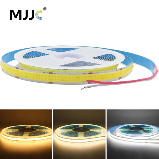 Bande LED COB DC12V 24V, Super brillante, Double rangée, 616/624 LED s/m, Flexible, variable, éclairage à bande RA90, 3000K 4000K 6500K