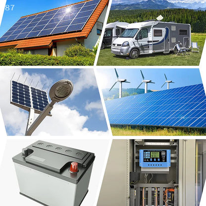 Régulateur solaire 12V/24V 30A 20A 10A, chargeur de batterie PWM, affichage LCD, double sortie USB 5V, contrôleur solaire