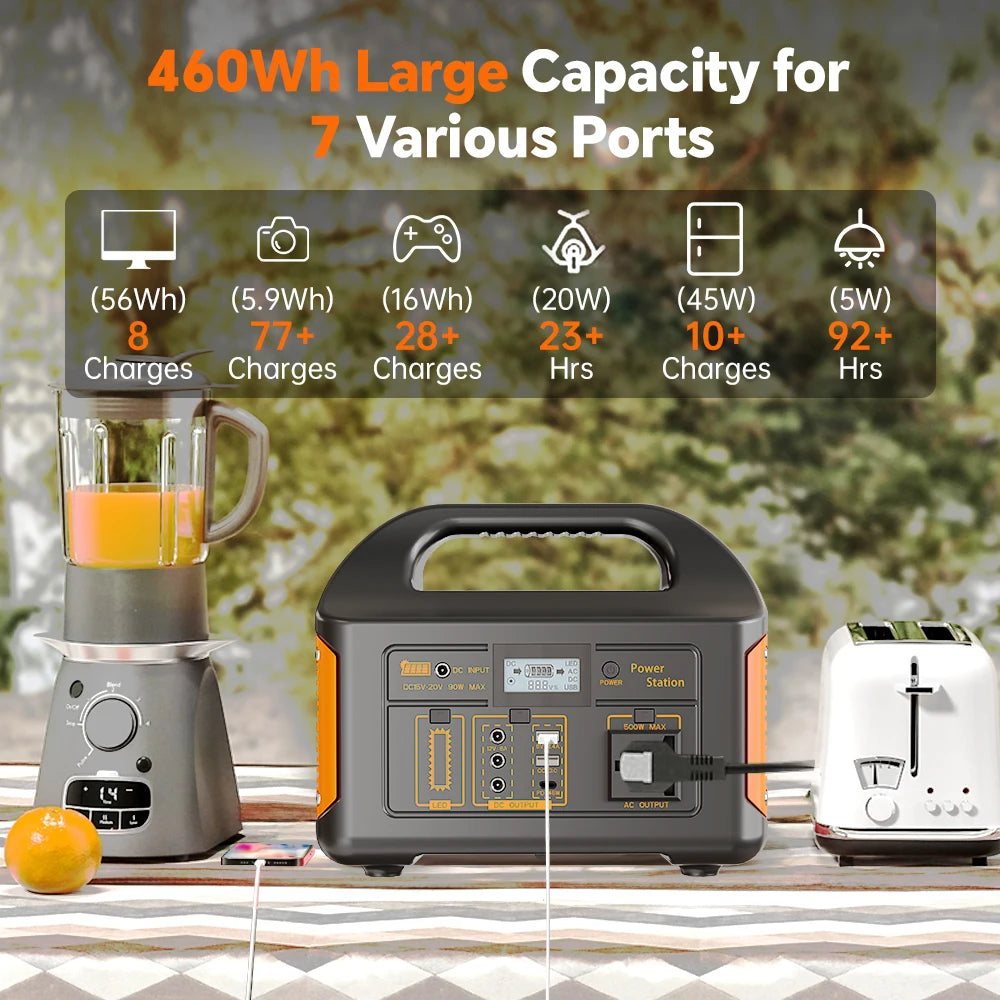 Gaiaray – centrale électrique Portable 500W 300W, Batteries solaires LiFePo4 220V 460wh 256wh, alimentation de stockage d'énergie pour Camping en plein air RV
