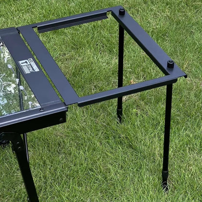 Table de camping en alliage d'aluminium IGT, portable, pliante, poignées amovibles, barbecue, multifonctionnelle, extensible, table de pique-nique, 3 unités