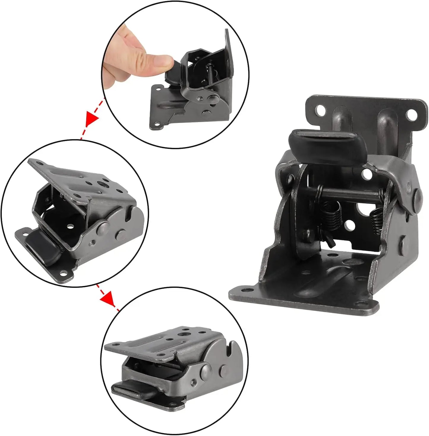 Support pliable, charnière de verrouillage pliante, Extension de verrouillage, charnière autobloquante avec vis pour pieds de pieds de Table et de lit, 4 pièces