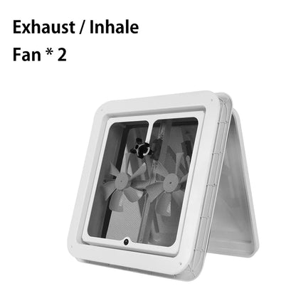 TYTXRV 14 "X 14" DC12V RV toit évent caravane Simple Ventilation ventilateur d'échappement couvercle blanc pour voyage remorque camping-car salle de bain