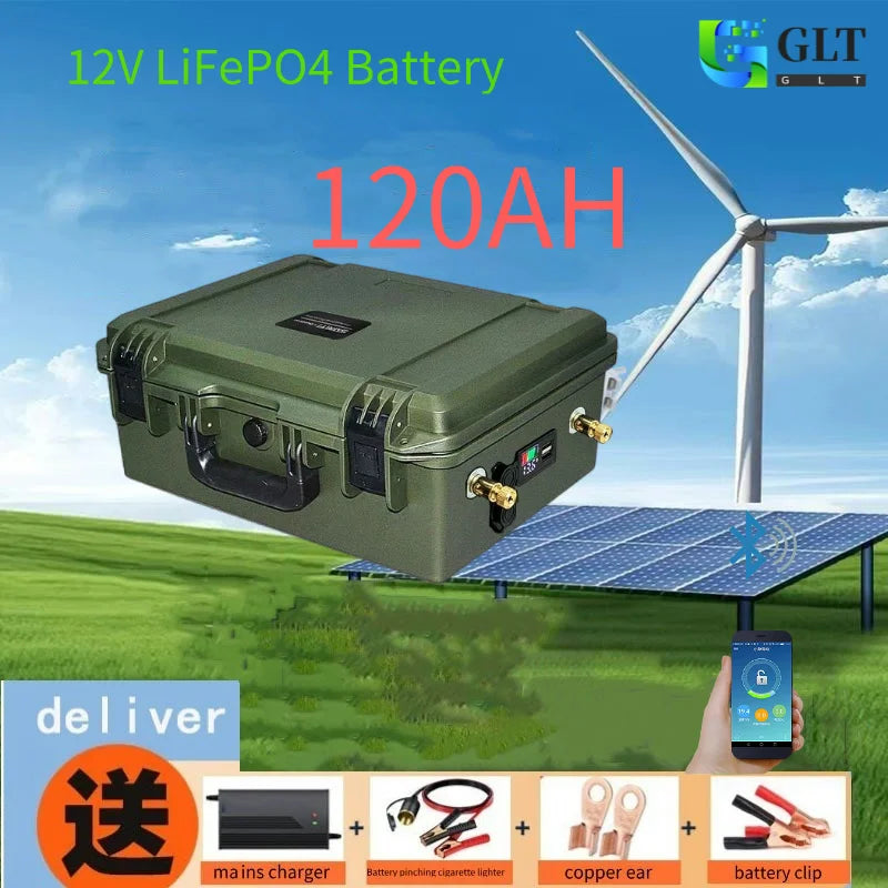 Batterie LiFePO4 12V 120AH 100AH 80AH 60AH, batterie lifepo4 120ah, 100ah, 80ah, batterie Lithium fer phosphate 12v