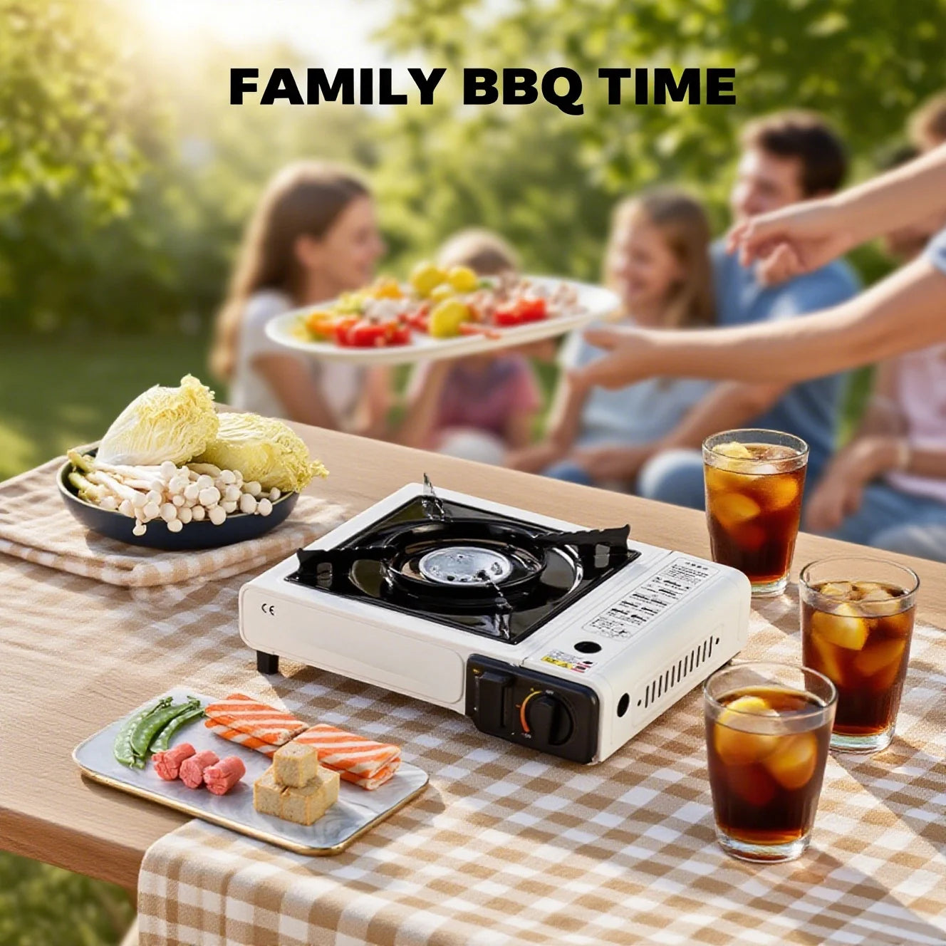 Poêle à cartouche portable : un poêle barbecue extérieur multifonctionnel, un incontournable pour les réunions de famille et les repas d'amis.