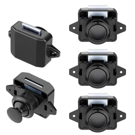 Loquets à bouton-poussoir de 26mm, 5 pièces, loquet de porte d'armoire, serrure poussoir de voiture de camping-car sans clé pour armoire de camping-car