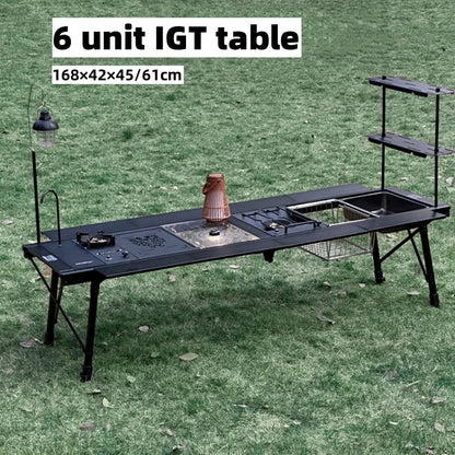 Tryhomy Camping en plein air IGT Table IGT 6 unité Table Portable en alliage d'aluminium ultraléger pliable bureau de Camping barbecue pique-nique IGT Table nouveau