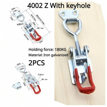 Fixations boîte à outils réglable, boîte à outils, loquet à bascule en métal, fermoir à dégagement rapide, pince antidérapante, outils de serrage à bascule Push Pull 2 pièces