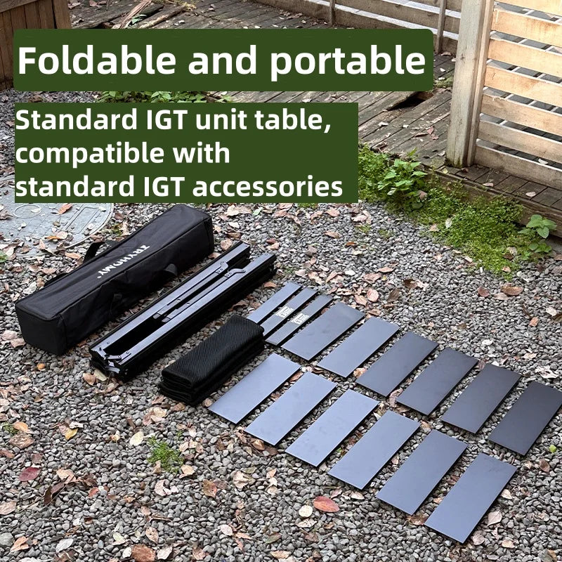 Tryhomy Camping en plein air IGT Table IGT 6 unité Table Portable en alliage d'aluminium ultraléger pliable bureau de Camping barbecue pique-nique IGT Table nouveau