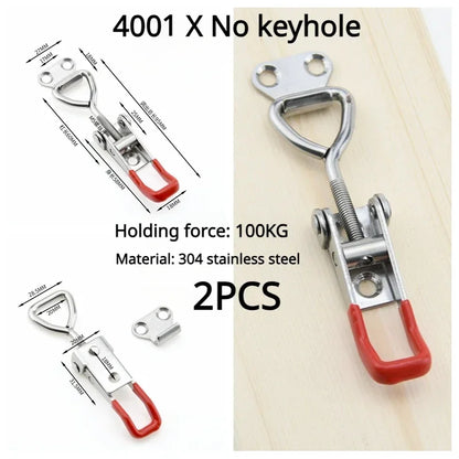 Fixations boîte à outils réglable, boîte à outils, loquet à bascule en métal, fermoir à dégagement rapide, pince antidérapante, outils de serrage à bascule Push Pull 2 pièces