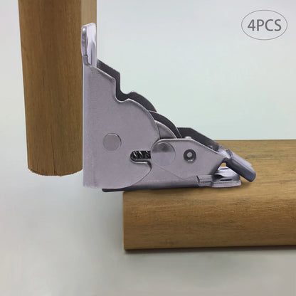 Brakcet pliant 4 pièces 0 ° -90 °   Support pliant autobloquant, charnière pour meubles, Table, support d'extension de charnière pliant