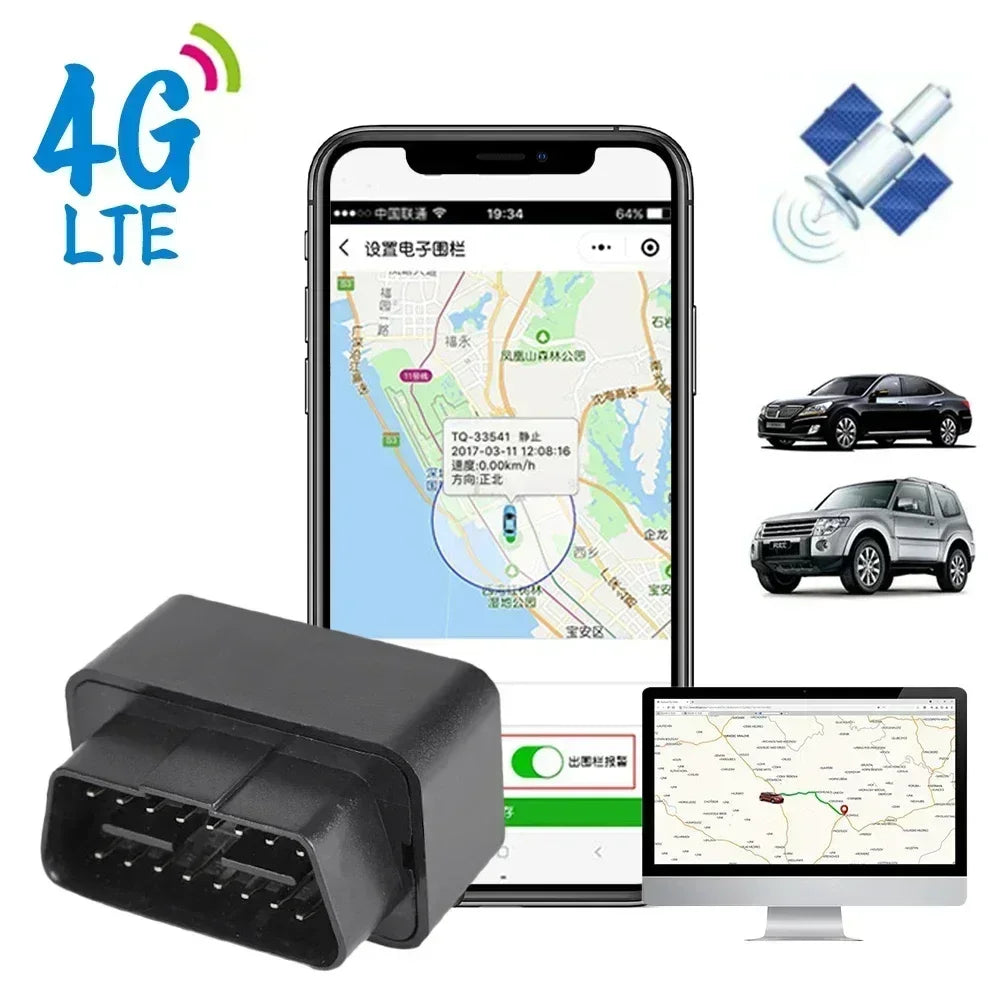Mini traceur GPS 2G 4G, 12V-24V, dispositif de suivi d'alarme antivol pour voiture, appel SMS, localisateur de géofence, application gratuite pour iOS et android