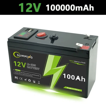 LiFePO4 12V 150Ah  Rechargeable Lithium Battery,Built-in BMS,Perfect for Ride on Toys,solar panels,Fish Finders,Power Wheels