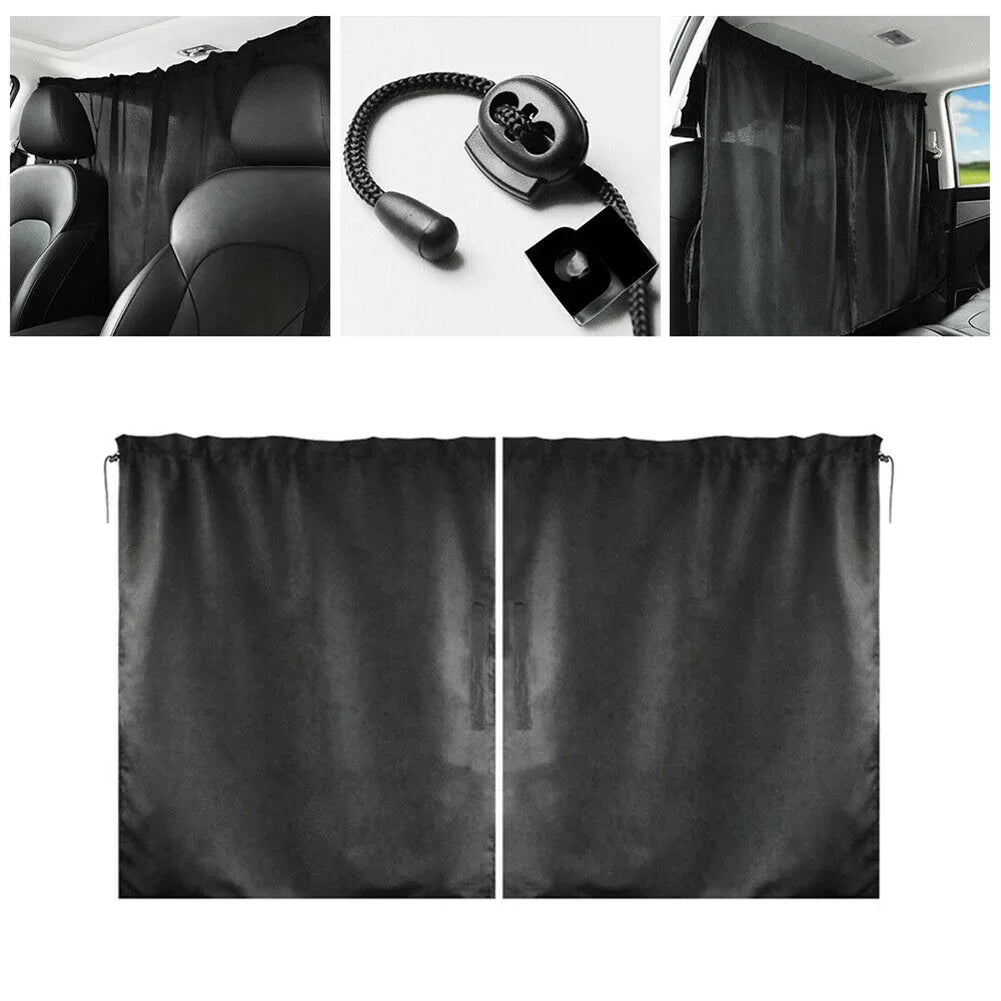 Séparateur de cabine de Taxi de voiture, rideau de cabine de Van, camping-car, noir, protection de la vie privée, siège avant et arrière, rideau de fenêtre, couverture de pare-soleil