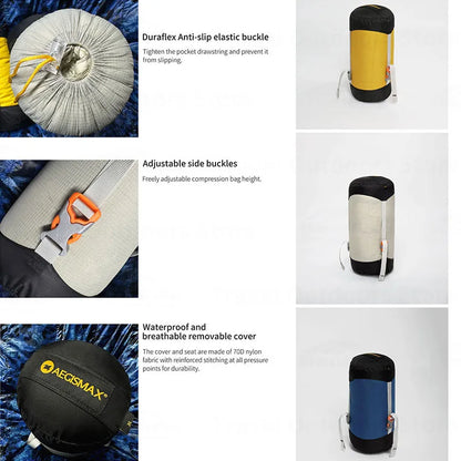 GISMAX-Sac de compression imperméable en nylon, sac de couchage de camping, accessoires de rangement, extérieur, ultra léger, 1,5 L-45L