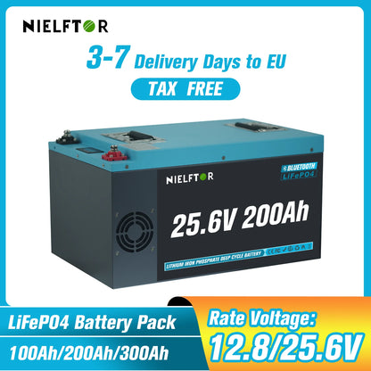 Batterie LiFePO4 12V 24V 48V 100Ah 200Ah 300Ah, BMS intégré, cellules de qualité A, 6000 + Cycle PL, Stock ue
