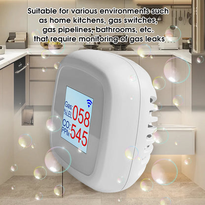 Alarme de gaz C2, détecteur de CO, fuite de gaz combustible, alarme numérique de fumée, surveillance à distance intelligente, détecteur de gaz