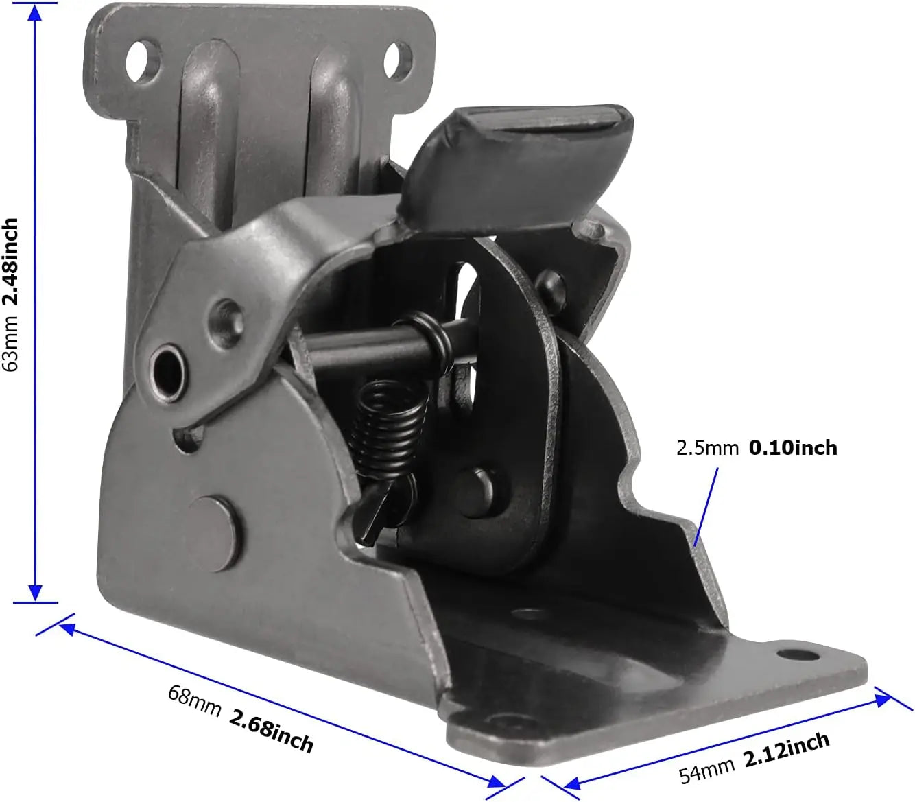 Support pliable, charnière de verrouillage pliante, Extension de verrouillage, charnière autobloquante avec vis pour pieds de pieds de Table et de lit, 4 pièces