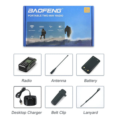 BaoFeng UV16 talkie-walkie 8/10W Tri-puissance IP68 étanche longue portée USB C double bande VHF UHF deux voies Portable jambon Radio bidirectionnelle