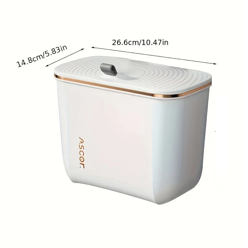 Poubelle suspendue, porte d'armoire de cuisine, poubelle murale, panier poubelle de recyclage avec couvercle, accessoires de salle de bains et de cuisine