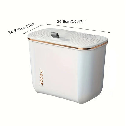 Poubelle suspendue, porte d'armoire de cuisine, poubelle murale, panier poubelle de recyclage avec couvercle, accessoires de salle de bains et de cuisine