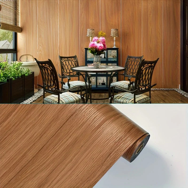 Autocollants de sol auto-adhésifs en PVC, Grain de bois, imperméables, pour salon, chambre à coucher, armoire, épaississement de la maison, 3/10m