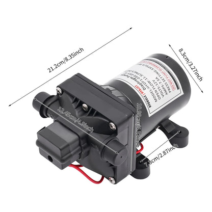 Pompe à membrane 12V, pompe à eau auto-amorçante DC, pompe à pression pour jardin et camping-car