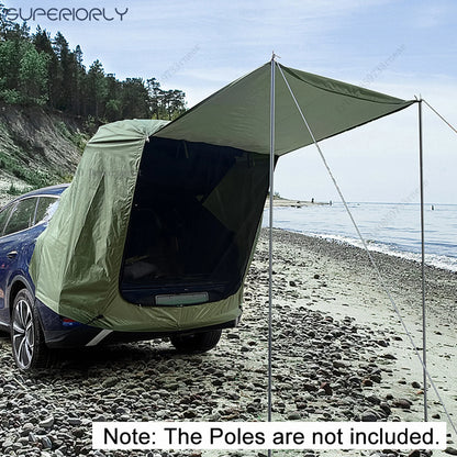 1 ensemble de tente de Camping, cabine SUV avec auvent, grand espace, vue large, hayon de voiture, tente anti-déchirure