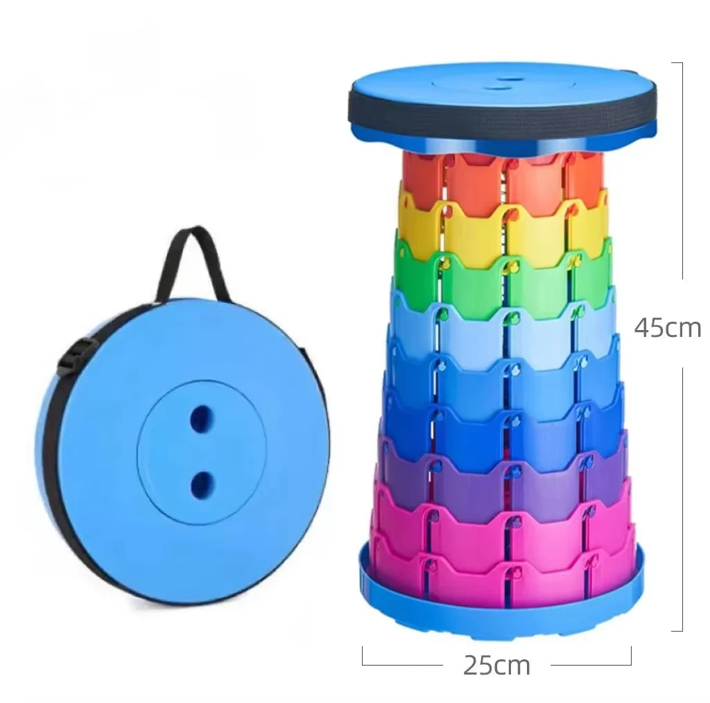 Chaise tabouret pliable rétractable pour le Camping en plein air, banc de pêche Compact et léger en aluminium avec sac de rangement, haute résistance