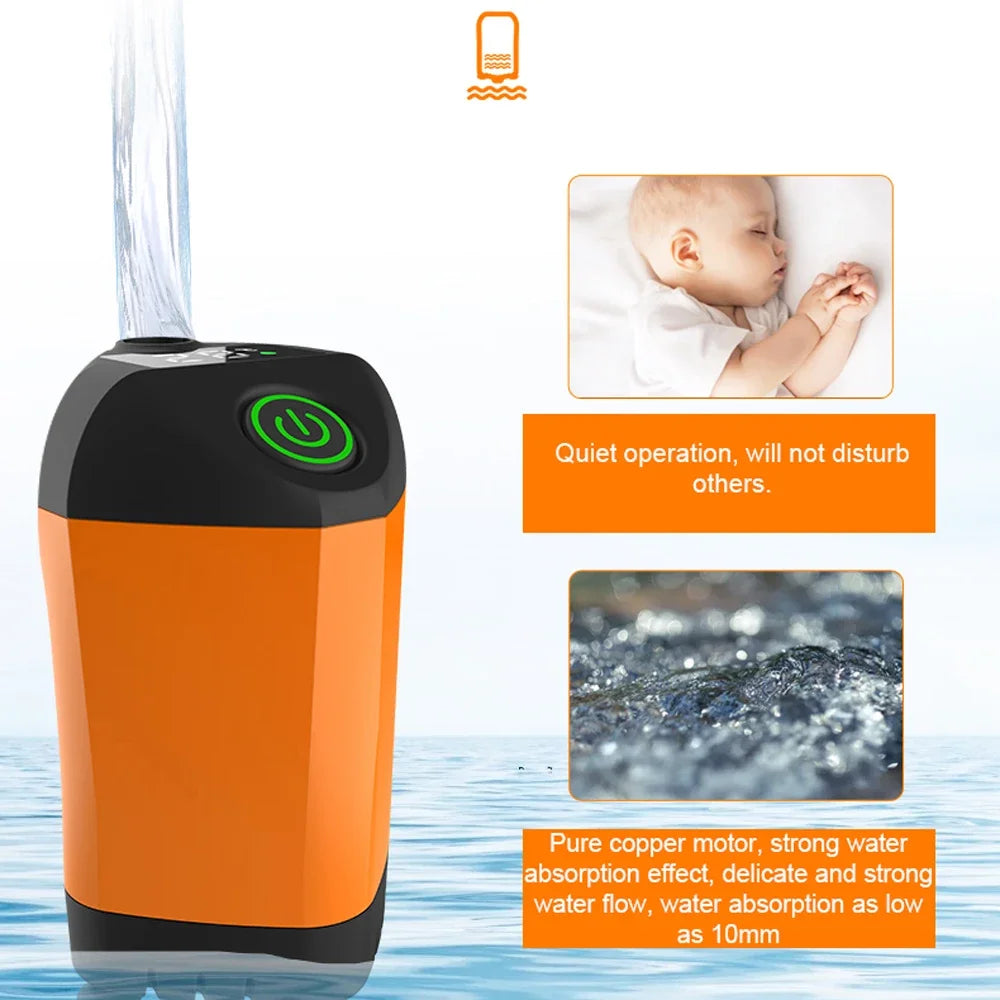 Pompe de douche électrique Portable et Rechargeable, alimentée par USB, étanche, pour Camping en plein air, plage, randonnée, bain pour animaux de compagnie, lavage de voiture