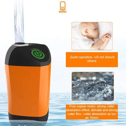 Pompe de douche électrique Portable et Rechargeable, alimentée par USB, étanche, pour Camping en plein air, plage, randonnée, bain pour animaux de compagnie, lavage de voiture