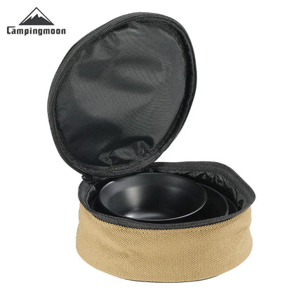Surface en acier inoxydable noirci revêtue de titane, bol à soupe portable pour camping en plein air