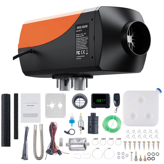 SucceBuy Réchauffeur d'air diesel 12V 5/8KW Chauffage diesel Chauffage de stationnement diesel Chauffage rapide et à faible bruit pour camping-car remorque camping-car Van