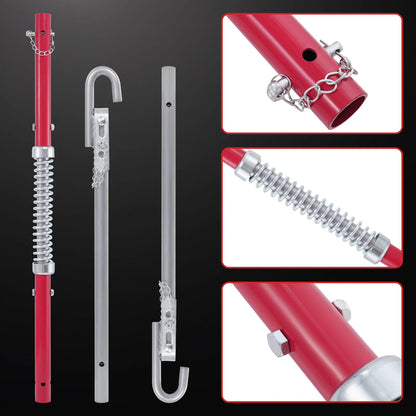 Barre de remorquage de voiture de 3 tonnes avec collier à ressort, coupleur de remorquage rigide Anti-arrière de 1.8m, tampon bidirectionnel, poteaux de remorquage de remorque en acier