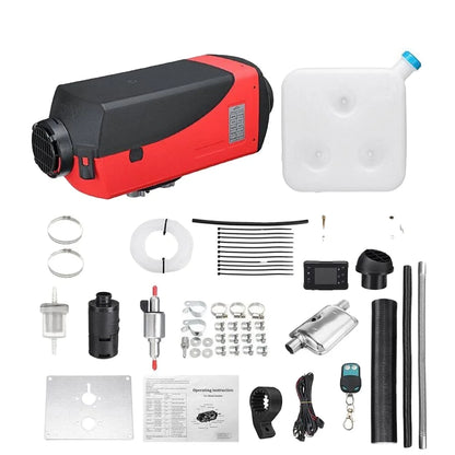 Chauffage d'air Diesel 2/5kw, 12V/24V, Compatible avec réservoir de 10l, chauffage de stationnement Diesel, écran LCD et télécommande pour camions et bateaux