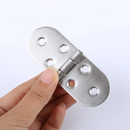 Charnière de Table pliante à rabat en acier inoxydable, charnière à bord rond rotative à 180 degrés, charnière de porte d'armoire avec vis, 6/10/20/40 pièces
