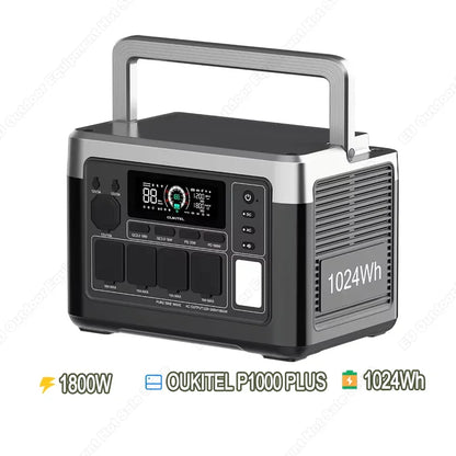 OUKITEL P1000 PLUS centrale électrique Portable 1800W générateur solaire 1024Wh Lifepo4 batterie de secours à domicile Camping en plein air puissance Mobile