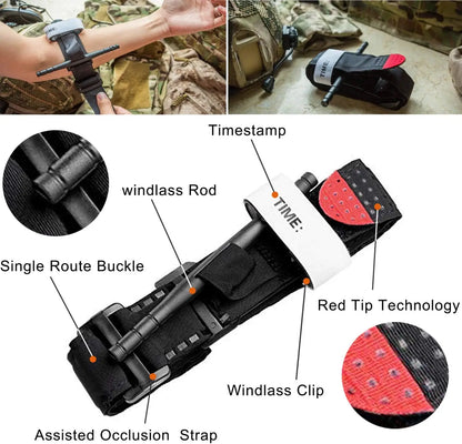 Kit de premiers secours IFAK avec garrot, Kit médical EMT IFAK, sac à dos de survie d'urgence, fournitures d'équipement de Camping, 70 pièces