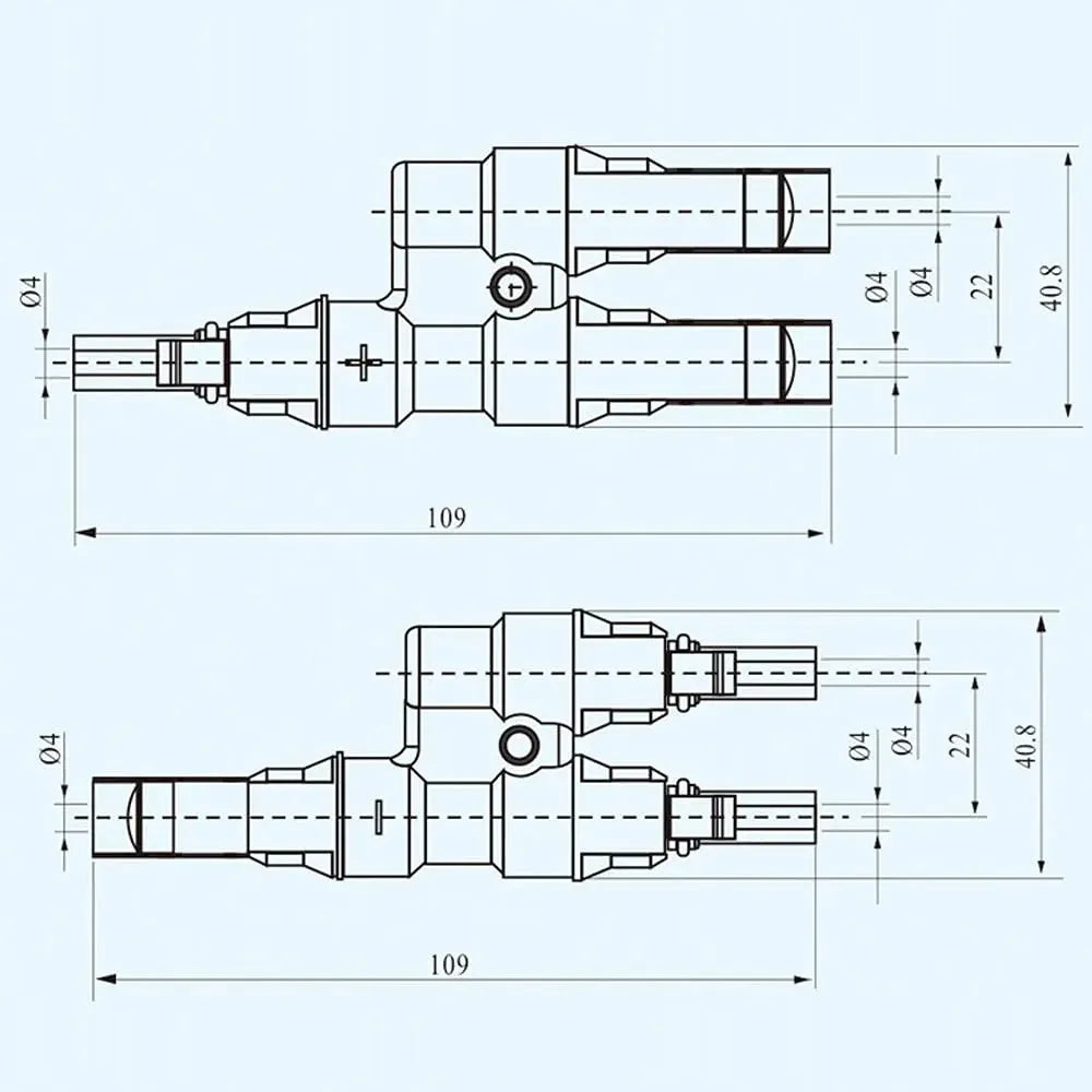 1 paire de connecteurs solaires PV IP67 approuvés 2 à 1 T branche mâle et femelle solaire 100% PP0 parallèle bricolage MC2.5 4 MC6Solar Kits système