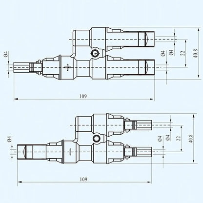 1 paire de connecteurs solaires PV IP67 approuvés 2 à 1 T branche mâle et femelle solaire 100% PP0 parallèle bricolage MC2.5 4 MC6Solar Kits système