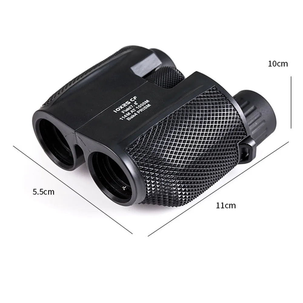 Jumelles pour adultes et enfants, jumelles compactes 10x25 pour l'observation des oiseaux en plein air, théâtre et concerts, jeux de chasse et de sport