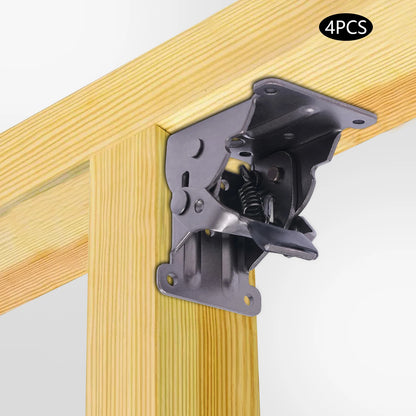 Charnières de pied de Table pliantes noires, 4 pièces, charnière pliable de Table, Support d'extension autobloquant pour Table pour feuilles de Table pliantes