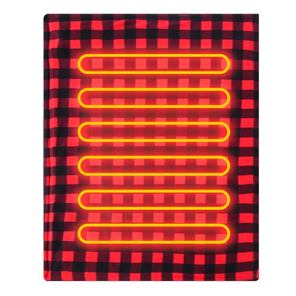 Couverture chauffante électrique pour voiture, tapis chauffant, chauffage rapide, tapis chauffant doux 12V, 9 températures réglables, arrêt automatique pour voiture et Camping