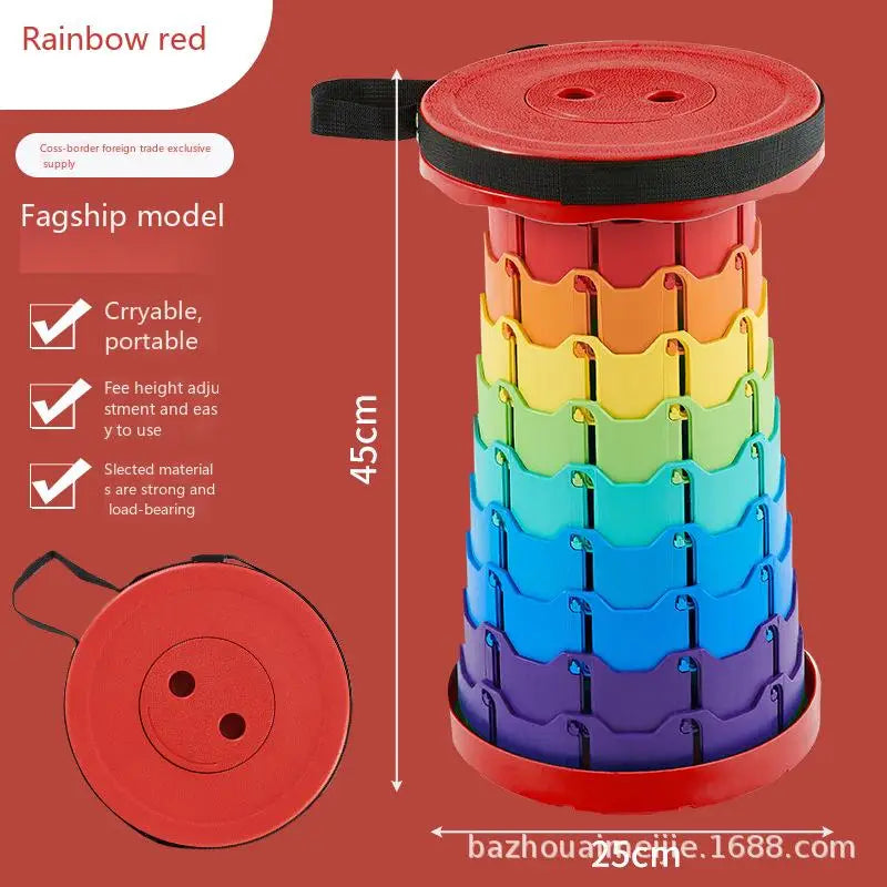 Chaise tabouret pliable rétractable pour le Camping en plein air, banc de pêche Compact et léger en aluminium avec sac de rangement, haute résistance