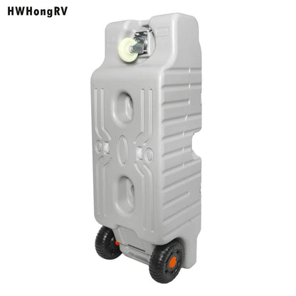 Réservoir d'eau portable pour camping-car 75 L avec roulettes, vidange et remplissage rapides, poignée pliante, pour camping, remorque, caravane – Livraison rapide locale